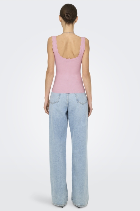 Jacqueline de Yong jdynanna s/l scallop edge top knt n